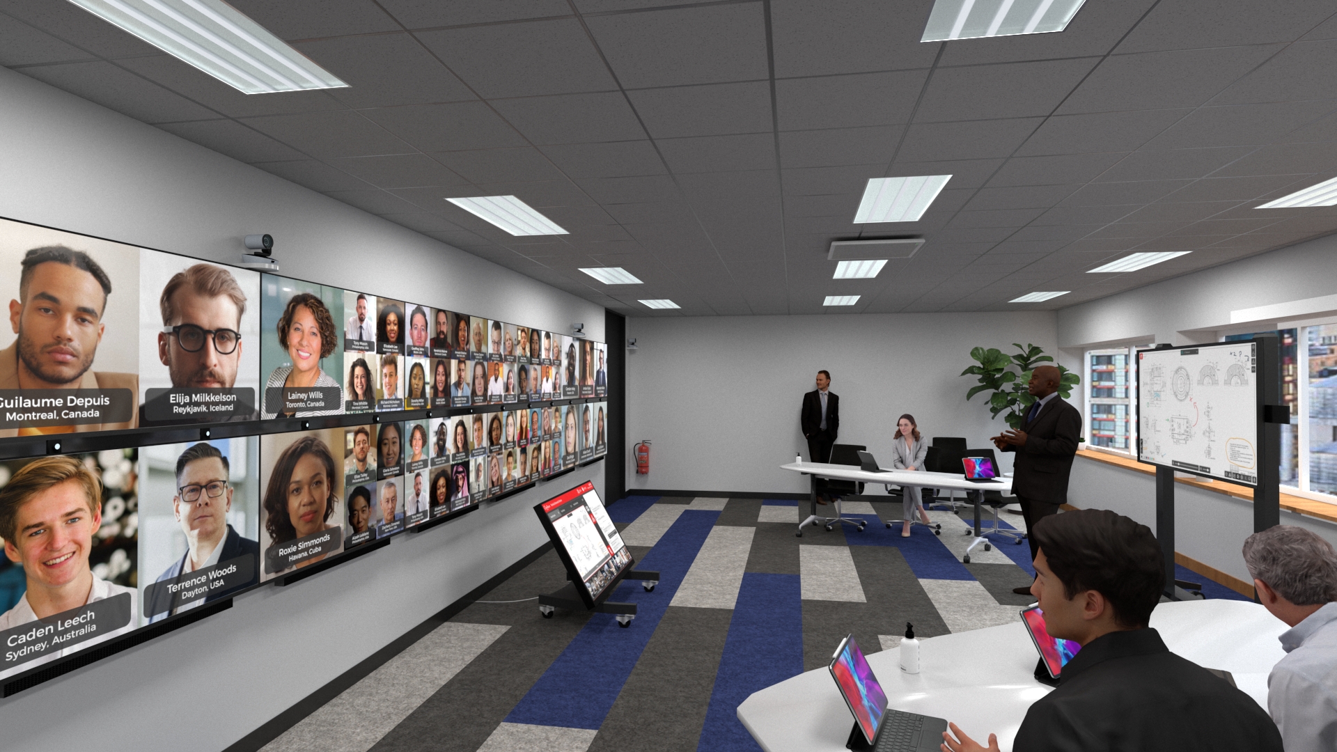 Broadcast-style hybrid learning with X2O OneRoom